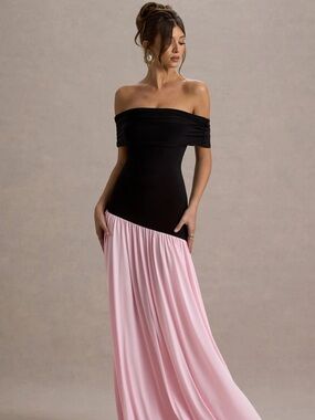 sachin and babi light blue dress V Neck Backless Black Satin Long Prom Dress, Backless Black Formal Dre –  abcprom main image 0